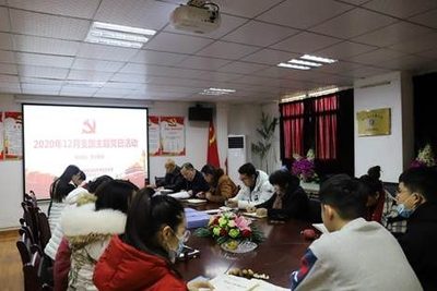 武汉南华光电职业技术学校12月支部主题党日活动